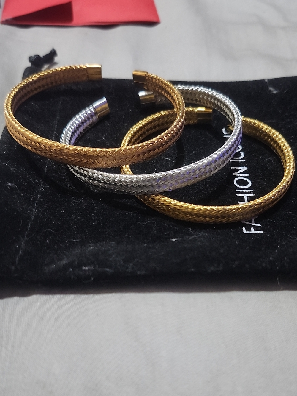 Three Tone Bracelts, Stainless Steele